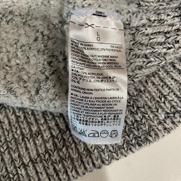 Banana Republic Wool Blend Knit Cowl Neck Off Shoulder Sweater Size Large - Picture 4 of 6